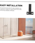Heavy Duty Stainless Steel Shower Door Hinge With Dual Hole Pivot, Black Metal Bathroom Hardware For Frameless Glass Enclosure, easy installation overview.