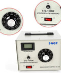 Front view of 1000W Single Phase AC Autotransformer With 110V Input And 0-300V Adjustable Output Heavy-Duty Copper Coil Voltage Regulator