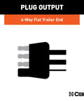Trailer Side 4 Pin Flat Wiring Harness With 12 Inch Wires For Plug In Like A Pro And Reliable Trailer Lighting Connection Ergonomic Grip For Quick Hassle Free Towing Or Hookups, 4-way flat trailer end