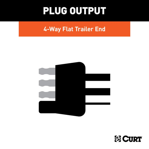 Trailer Side 4 Pin Flat Wiring Harness With 12 Inch Wires For Plug In Like A Pro And Reliable Trailer Lighting Connection Ergonomic Grip For Quick Hassle Free Towing Or Hookups, 4-way flat trailer end