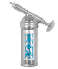 Mini Grease Gun Injector 80cc 3 Oz One Hand Operation With Needle Nozzle Pistol Grip Compact Dispenser And Instructions On Side