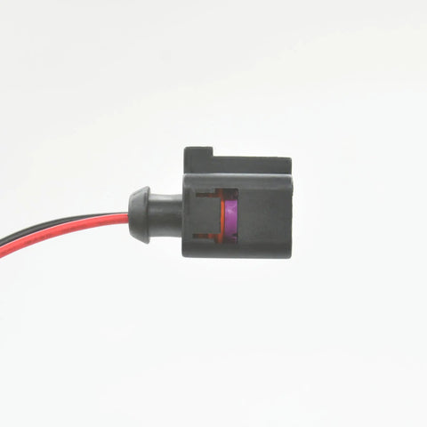 Plug And Play 2 Pin Coolant Level Sensor Connector Pigtail With Pre Crimped Wires 6 Inch Leads black plug with red wire