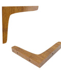 Sturdy Wooden Shelf Brackets Set For Wall Mounts With L Shaped Triangle Shelving Brackets Includes Mounting Screws 5.12 Inch By 5.12 Inch Dark Brown Built To Last Easy Install No Fuss Space Saving image