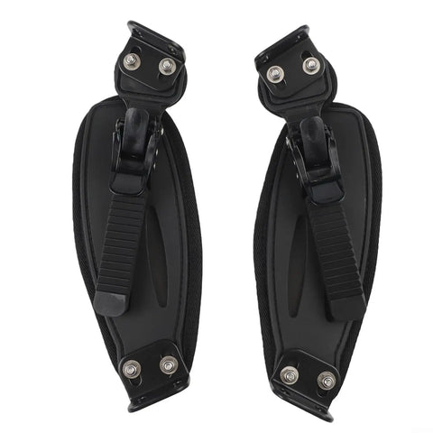 Secure Foot Holder Straps For Electric Scooters And Longboards Adjustable Belt Bands Black Aluminum Nylon