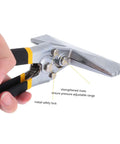 Beefy Multi-Functional Hand Seamer Tool With Electric Edge Folding Pliers for HVAC metal bending, showing ergonomic handles in use