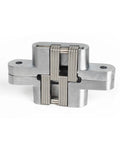 Two Pack Concealed Hinges With 180 Degree Opening For Cabinets And Doors, Heavy Duty Zinc Alloy Hidden Door Hinges, Easy Install, Silver Finish