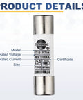 Industrial Grade Ceramic Cartridge Fuses 10x38mm F Type 380V 2A Fast Blow For Power Systems And Machinery, single fuse shown