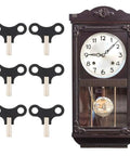 Six Pack Two Inch Steel Clock Winding Keys For Floor Clocks Durable Precision Replacement Parts next to wall clock