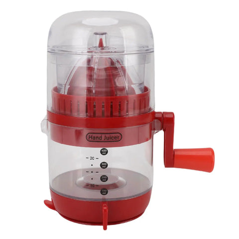 Kick Some Serious Welding Butt With This 8 Piece Portable Magnetic Grounding Clamp Set Made From Durable Steel That Boosts Speed And Efficiency So You Can Focus On The Job Without Messing Around. Red hand juicer with transparent body and a crank handle.