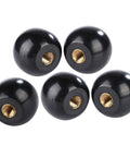 Five Pack Black Round Ball Knobs With M8 Female Thread 32mm Diameter Bakelite Lever Knobs For Machinery Replacement Part And Tool Lever Handles
