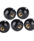 M8 Female Thread Ball Knob Set 5 Pack 32mm Diameter Polished Bakelite Round Machine Knobs for Handles and Tool Replacement