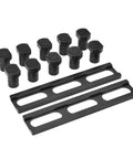 12Pcs Woodworking Planing Stop Set With 19mm Aluminum Alloy Pew Dogs Clamps Non Slip Pads Fits Most Tables And Workbenches Boosts Precision Alignment