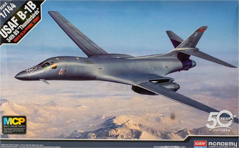 US Air Force B 1B Lancer Model Kit 1 144 Scale With Variable Sweep Wings Thunderbirds Theme, artwork of jet in flight
