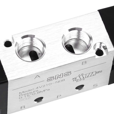Heavy Duty Single Coil Solenoid Valve With Slick One Quarter Inch Npt Fittings Pilot Operated Electric Switch Designed For Tight Garage Spaces Reliable Dc Twenty Four Volt Pull Smooth Shifting Five Port Two Position Setup Built Tough For Grind