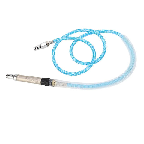 Heavy Duty Pneumatic Pencil Die Grinder 70000 RPM High Speed Power Tool with blue hose for seamless air connection.