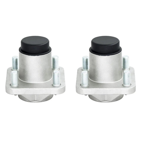 Heavy Duty Front Wheel Hub Assembly For Golf Carts, durable aluminum pair with black seals for EZGO RXV 2008 up gas or electric.