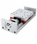 High Performance CNC Linear Slide With SFU1605 Ballscrew And HGR20 HGH20CA Rails For Precision 300mm Stroke Smooth Axis Motion Upgrade, close-up view showing details.