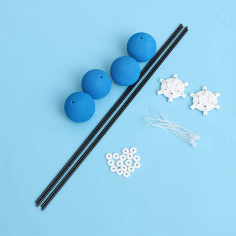 RC Helicopter Landing Training Gear Kit With Sponge Balls And Carbon Fiber Rods Floating Holder Pro Grade Friendly Practice Set For Stable Landings And Quick Setups Blue