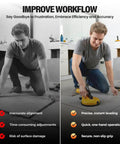 Man using Adjustable Height Setter And Countertop Leveling Tool with Heavy Duty Suction Cups for tile floor alignment