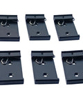 1.08 Inch Width Din Rail Mount Bracket Built Tough Aluminum Alloy Clip For 35mm Universal DIN Rail Corrosion Resistant Six Pack