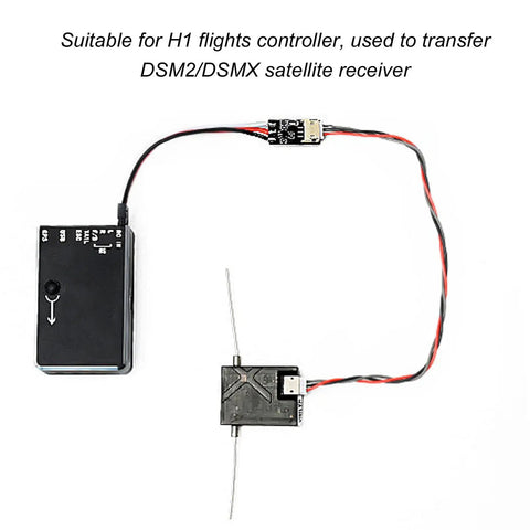 Compact RC Flight Controller For Drones And Hobbyist Helicopters With Mini Size And 5-8.4V Input And 3.3V Output shown with wires