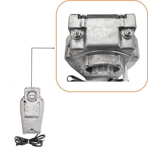 Top view of Concealed Side Mount Remote Control Box 5006561 For Evinrude Johnson Outboard Motors showing gear and cable details.