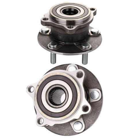 Rear Wheel Bearing And Hub Assembly Fits 2008-2012 Lancer, 2007-2012 Outlander, 2011-2012 Outlander Sport, 2011 RVR 5 Lug With ABS Pre Greased And Pre Sealed OE Replacement From ISO TS 16949 Certified Factories, shown in front view.