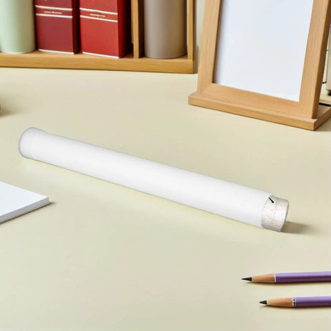 4 Pack Plastic Poster Mailing Tubes With Sealed Caps For Easy Storage And Transport 3.5cm Diameter And 31cm Length on desk