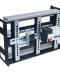 6U Rackmount DIN Rail Control Panel Enclosure With 8 Inch Depth, heavy duty 14 gauge steel, removable DIN rails for industrial panels
