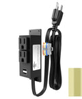 Power Outlet Kit For Gun Safe With 2 AC Outlets And 2 USB Ports 6 Point 9 Foot Removable Cables With Quick Connector Plug And Play