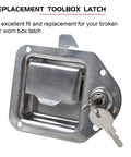 Beefy Heavy Duty Toolbox Latch 3/8 By 3-1/4 Inch Stainless Steel Paddle Lock with key for RV camper trailer doors and toolboxes