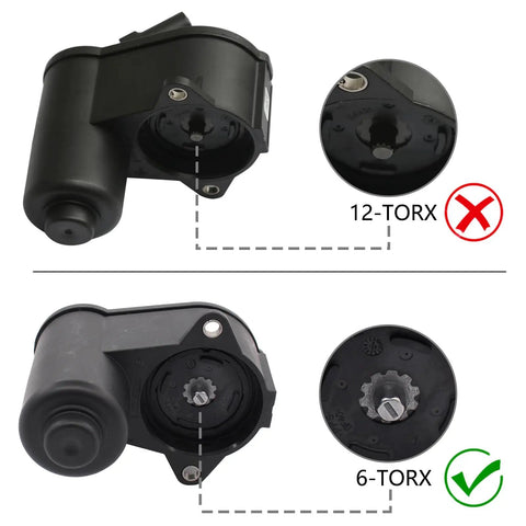 Rear Caliper Parking Brake Servo Motor Adjuster 6-Torx Fits VW Passat B6 B7 CC Sharan Tiguan And Audi Q3 2006 2015 Easy Install