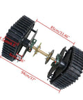23.6 Inch Rear Axle Track Kit For Snowmobile ATV And Sand Beach Runs Gasoline Motor Replacement Easy Install All Terrain Traction Upgrade For Winter Snow And Mud US Stock - side view