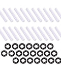 22Pcs Garage Door Quiet Hinge Sleeves And Shaft Gaskets Kit 11mm Inner Diameter 80mm Length Low Friction Durable Hinges For Smooth Open Close Maintenance, white sleeves and black gaskets