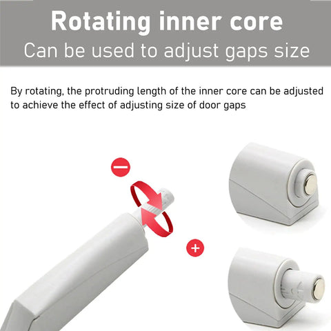 Push To Open Magnetic Cabinet Latch Set 2 Pack with magnetic touch release rotating inner core for adjusting gap size