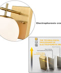 Gold Globe Wall Sconces Set of Two, Dope Brass Modern Vanity Lights With Milky White Glass Shades, electrophoresis diagram