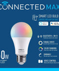 Smart A19 LED Bulb 60W Equivalent Tunable White And Color Changing 2.4 GHz WiFi Bluetooth No Hub Required Works With Alexa