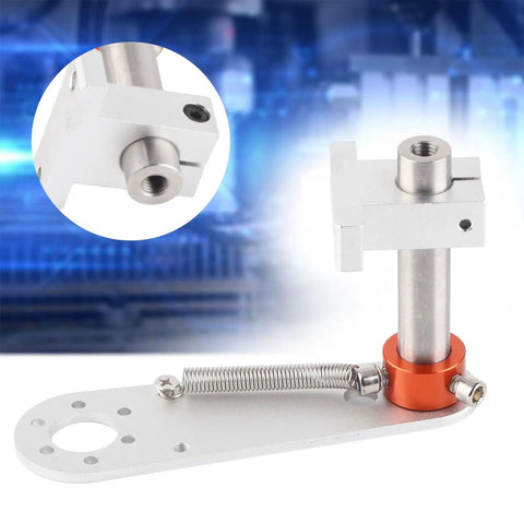 Heavy Duty Aluminum Encoder Bracket With Anti Skid Adjustable Spring Holder Mount For 38mm OD Encoders And 6mm Shafts Built To Last And Easy To Install shown in close-up