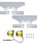 Heavy Duty Toe Alignment Plates Built Tough As Nails For Precise Car Truck And Suv Setup With Two Durable Measuring Tapes, gray steel components.