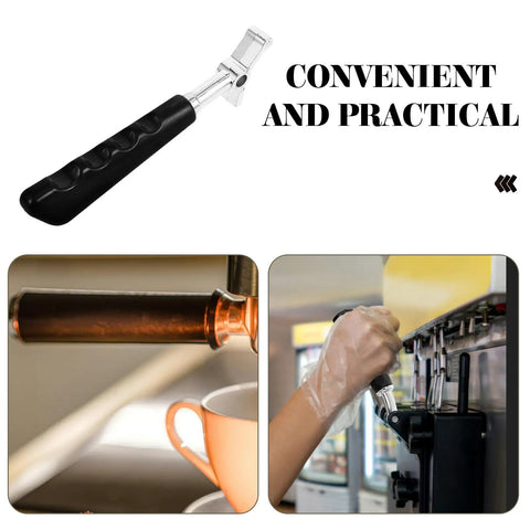Universal Ice Cream Machine Lever Handle Replacement for Soft Serve Ice Cream Makers with Easy Install, shown in use on a machine.