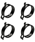 4Pc Upper And Lower Radiator Hose Clamp Kit For Honda Cars And SUVs Like Accord Civic CRV Odyssey Element Pilot Prelude S2000 Replacement 19511PH7003 showing four clamps on white background.