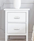 White dresser with 2 Piece Bling Crystal Drawer Pulls Flat Cup Handles Zinc Alloy With Rhinestones for elegant sparkle decor.