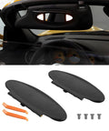 Sun Visor Vanity Mirror Cover Replacement For Porsche 996 997 911 986 987 with installation tools and screws, shown in a car interior.
