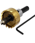 30mm Hole Saw Kit With 73mm Long HSS Cutter, Spring Loaded Twist Drill Bit, Includes Hex Wrench And Carry Case, 14mm Cutting Depth, 6mm Shank