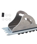 Heavy Duty Extension Ladder Feet Kit With Bulky Slip Proof Rubber Pads And 90 Degree Swivel Steel Base for ladder shoe replacement parts.