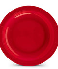 Red Spillproof Lip Plate With Inner Lip Wall For Adults, 9 Inch Non Slip Adaptive Plate For Independence