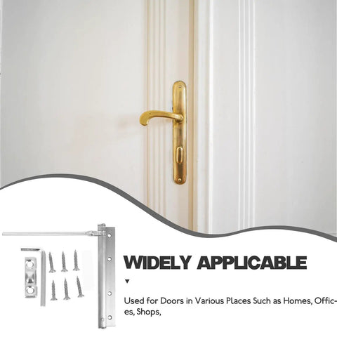 Stainless Steel Door Closer With Smooth Automatic Close For Home Use Quiet Operation And Easy Install Fits Various Door Types