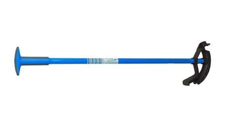 Grooved BenderBoot For Bender Handles One Half To Three Quarters Inch Fit Grippy, blue handle with black grooved boot.