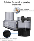Magnetic Split ABS Dust Shoe for CNC Machines, 52mm Motor, Flexible Guard, Easy Height Adjustment, Small Engraving Machines