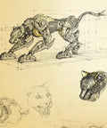 Blueprint of 3-D Metal Cheetah Model Building Kit For Adults, Steampunk Leopard Challenge design